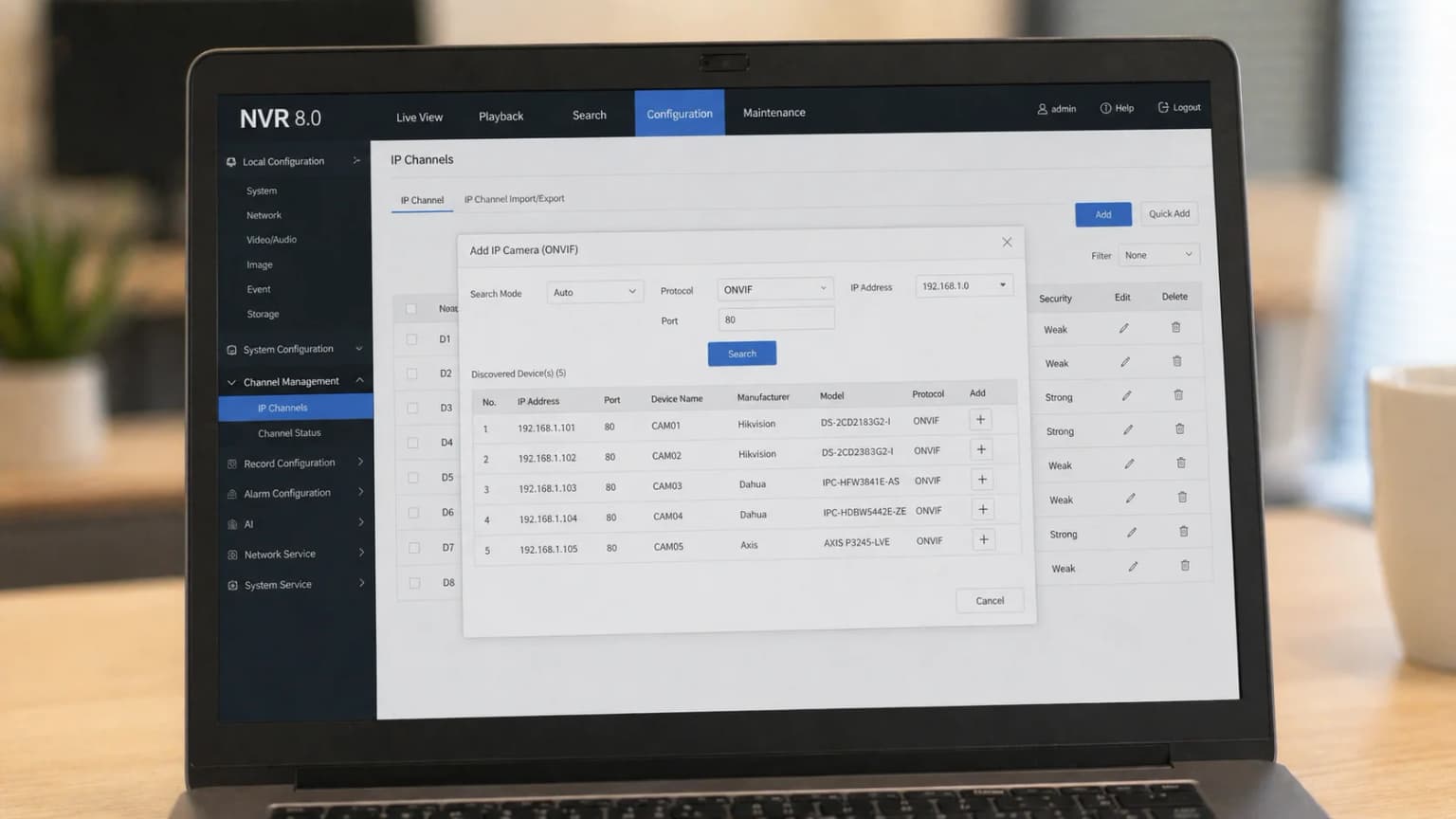 ONVIF instellen op uw camera
