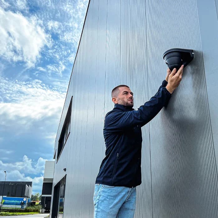 Camerabeveiliging geplaatst op bedrijfspand door Securetech