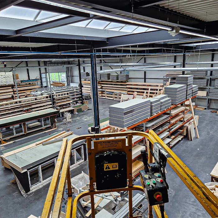 4K dome-camera's geplaatst in bedrijfshal door Securetech