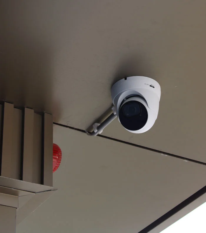 Kantoor met camerabewaking-monitor bij VvE Purmerend