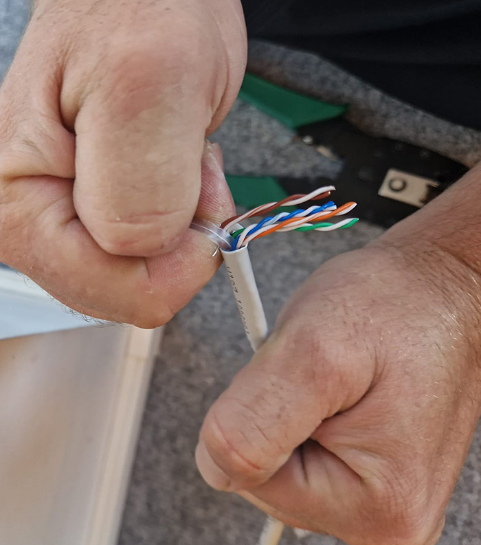 568B kleurschema voor UTP-datakabel door Securetech